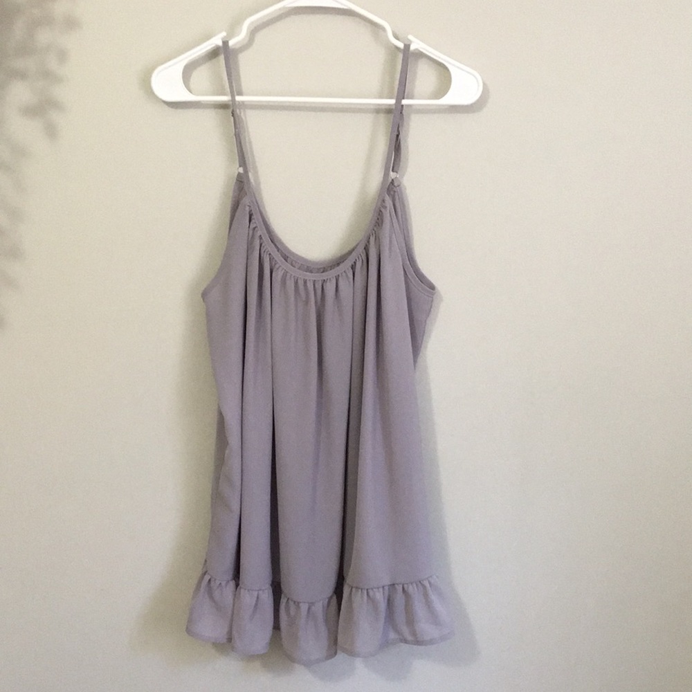 Women’s Gray Flowy Tank Top, size large, camisole